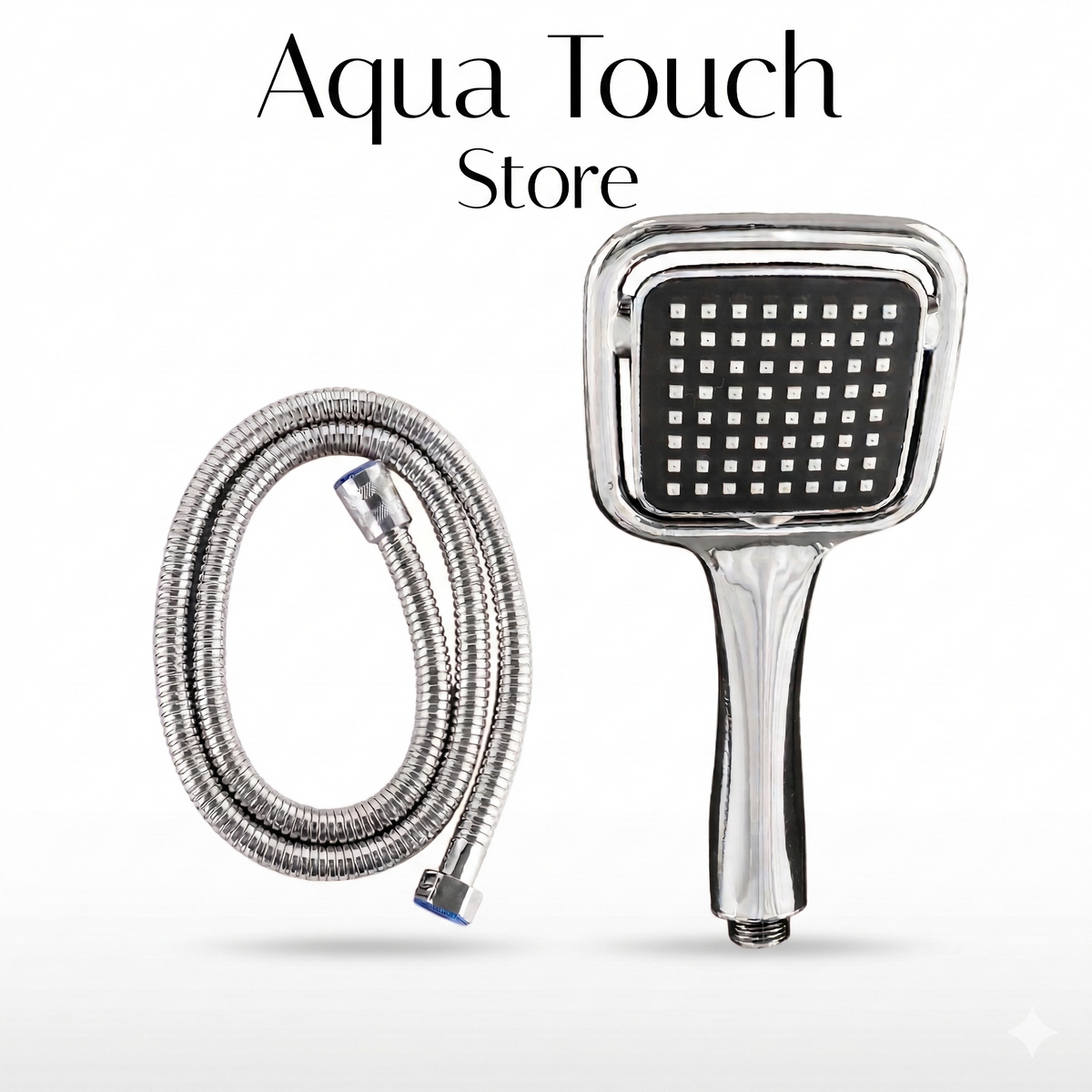 Aqua Touch High-Pressure Hand Shower Kit | Stainless Steel Hose