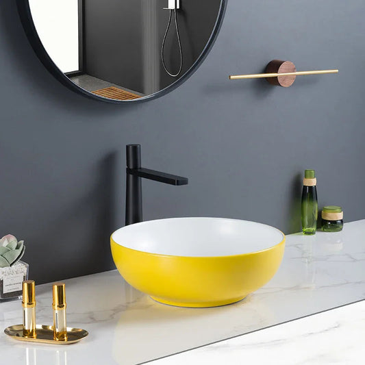 Zilver Art Wash Basin | White Ceramic Vessel Basin ZARTB111