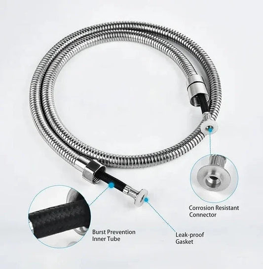 100cm Flexible Stainless Steel Bidet Hose | Bathroom Replacement Hose