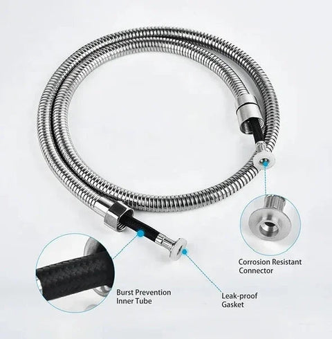 100cm Flexible Stainless Steel Bidet Hose – Leak-Proof & Durable