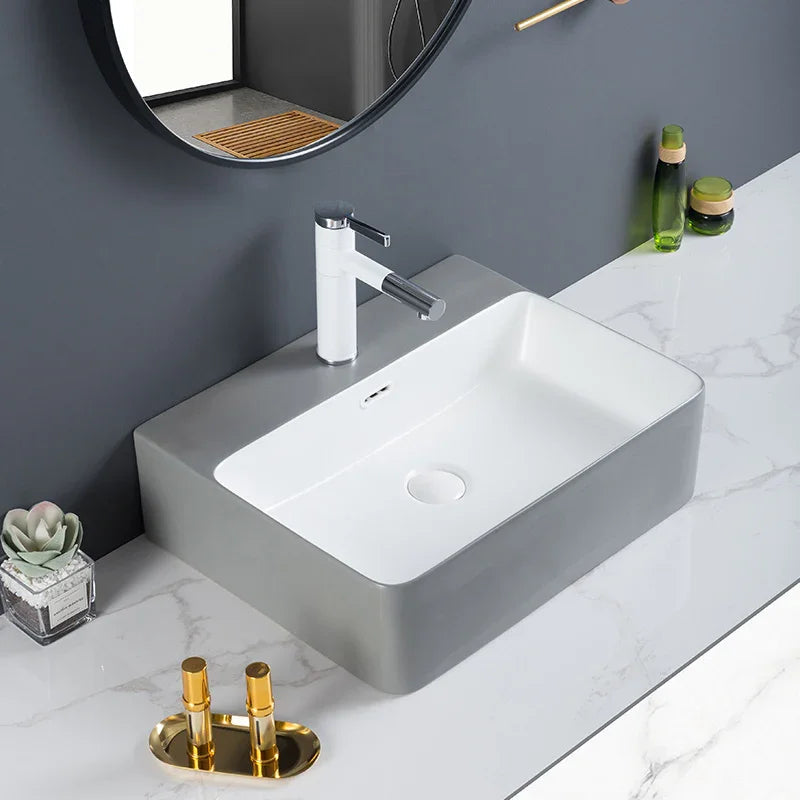 Zilver Art Wash Basin | White Ceramic Vessel Basin ZARTB113