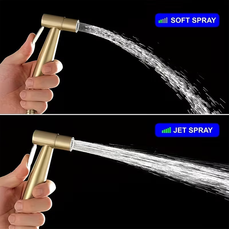 Golden 3-Piece Stainless Steel Muslim Shower Set | High-Pressure