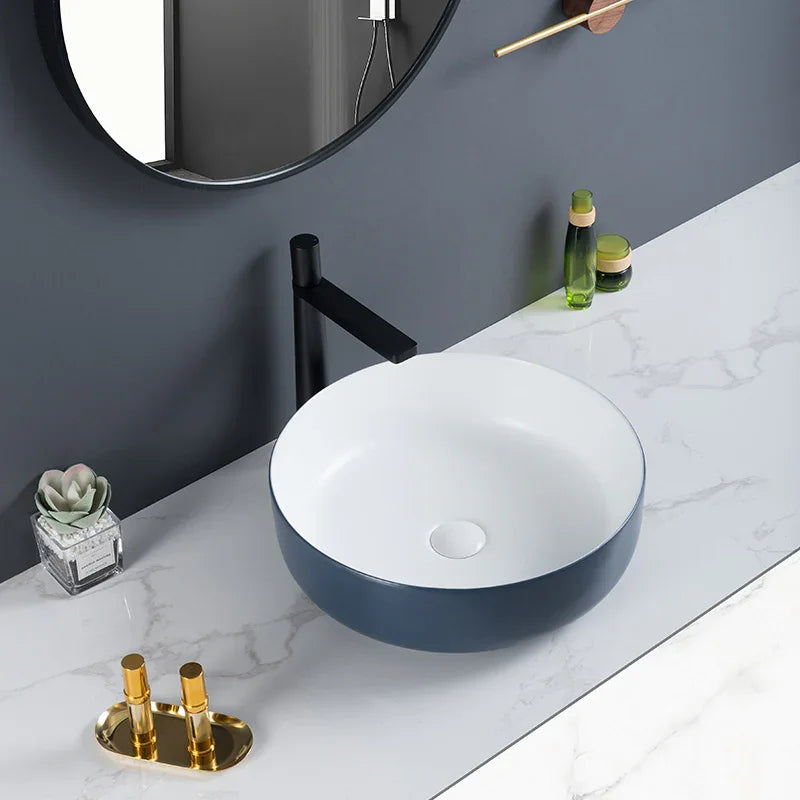 Zilver Art Wash Basin | White Ceramic Vessel Basin
