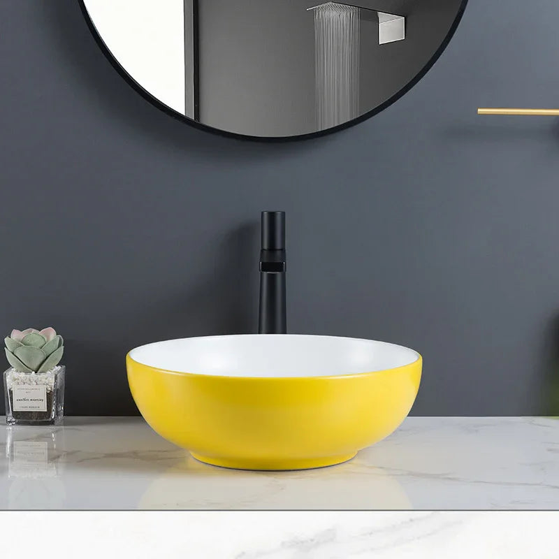 Zilver Art Wash Basin | White Ceramic Vessel Basin ZARTB111