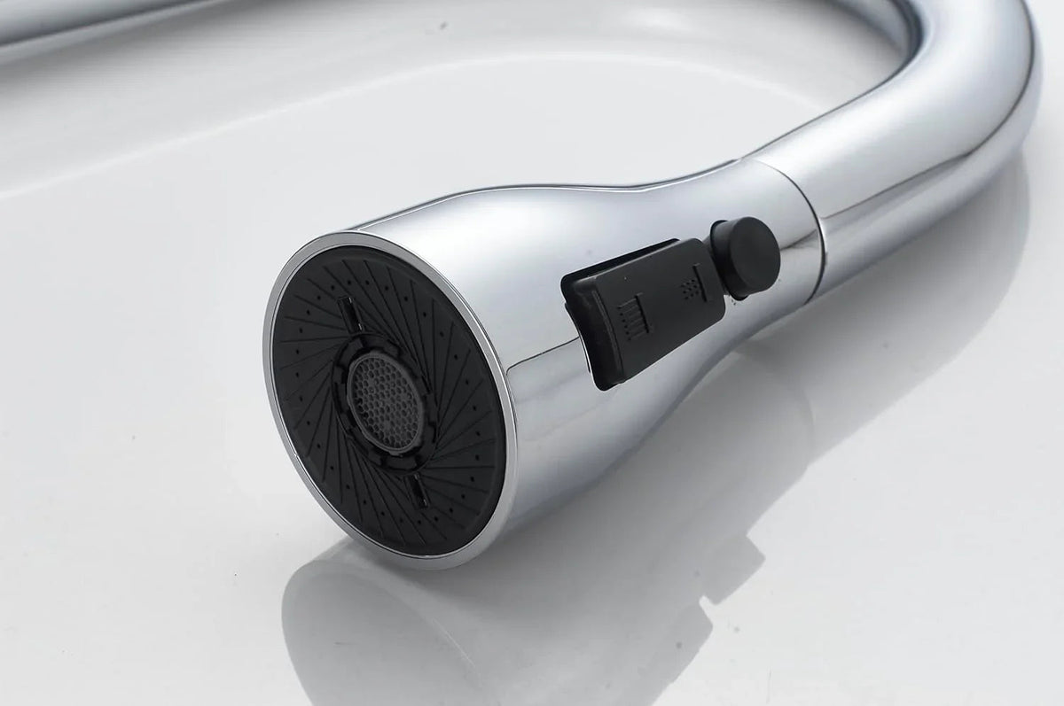 Aqua Touch 304 Stainless Steel Pull-Out Kitchen Faucet | 360° Swivel