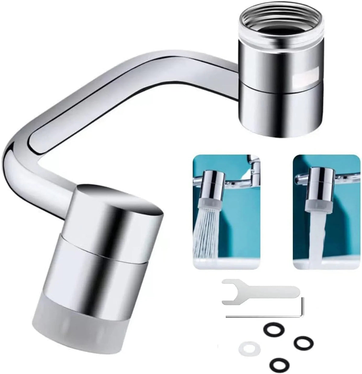 304 Stainless Steel Faucet Splash Head | 360° Rotation & Dual Modes