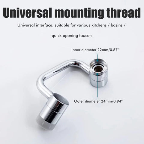 304 Stainless Steel Faucet Splash Head with Dual Water Modes