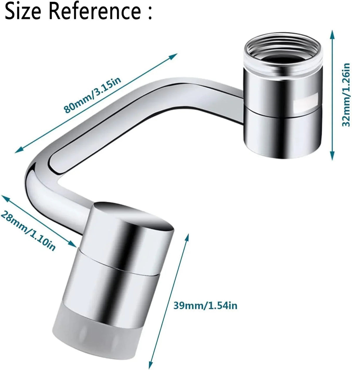 304 Stainless Steel Faucet Splash Head | 360° Rotation & Dual Modes
