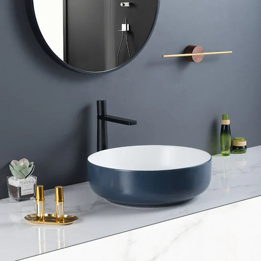 Zilver Art Wash Basin | White Ceramic Vessel Basin