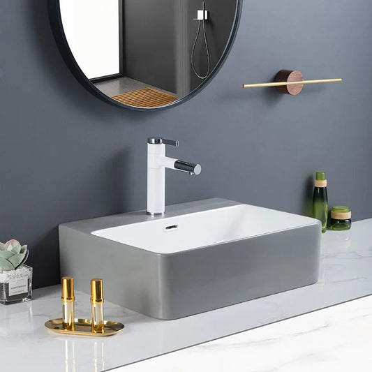 Zilver Art Wash Basin | White Ceramic Vessel Basin ZARTB113