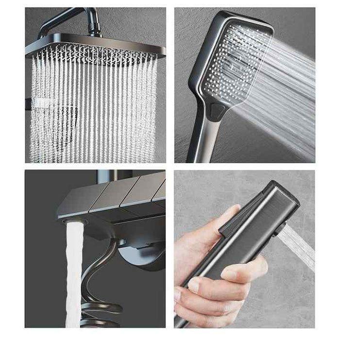 Thermostatic Digital Display Shower Set | Piano-Key Rainfall System