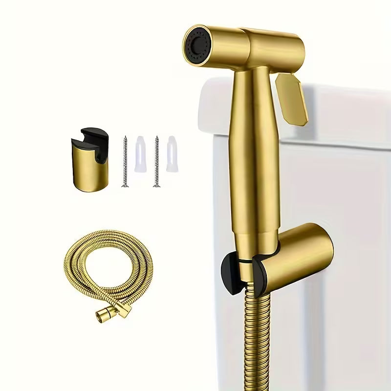Golden 3-Piece Stainless Steel Muslim Shower Set | High-Pressure