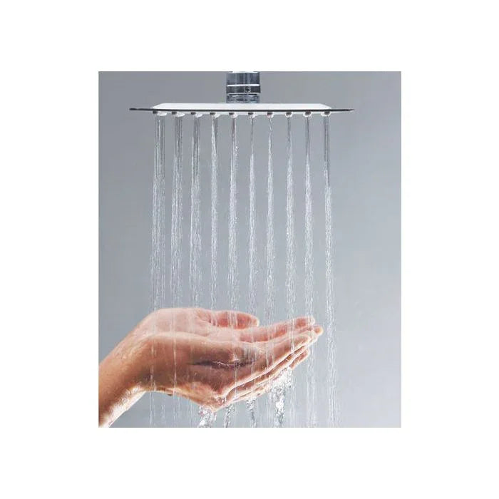 12-Inch Chrome Overhead Rain Shower | Modern Shower Head