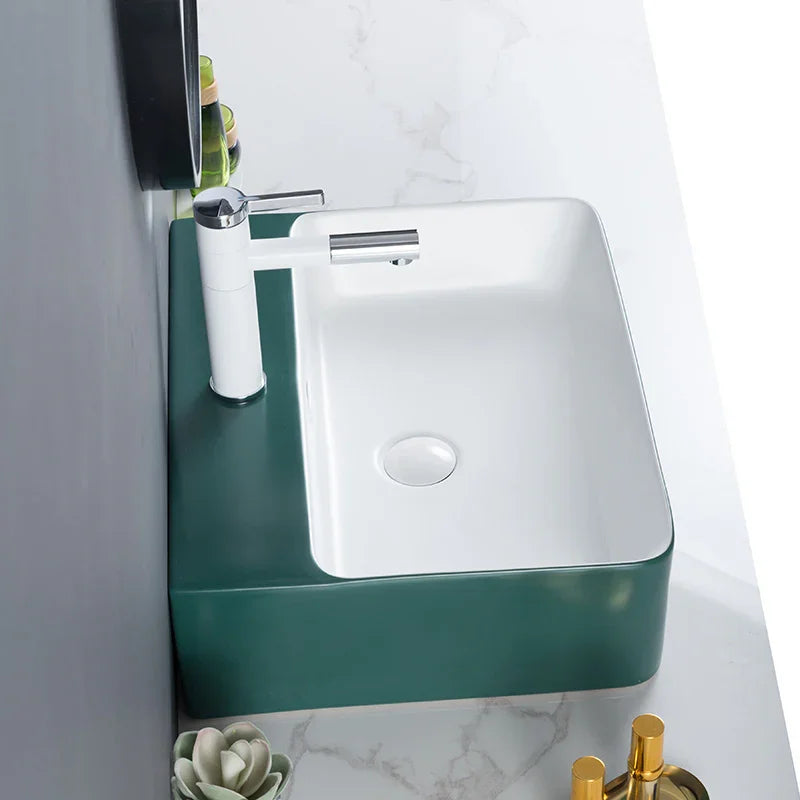Zilver Art Wash Basin | White Ceramic Vessel Basin ZARTB112