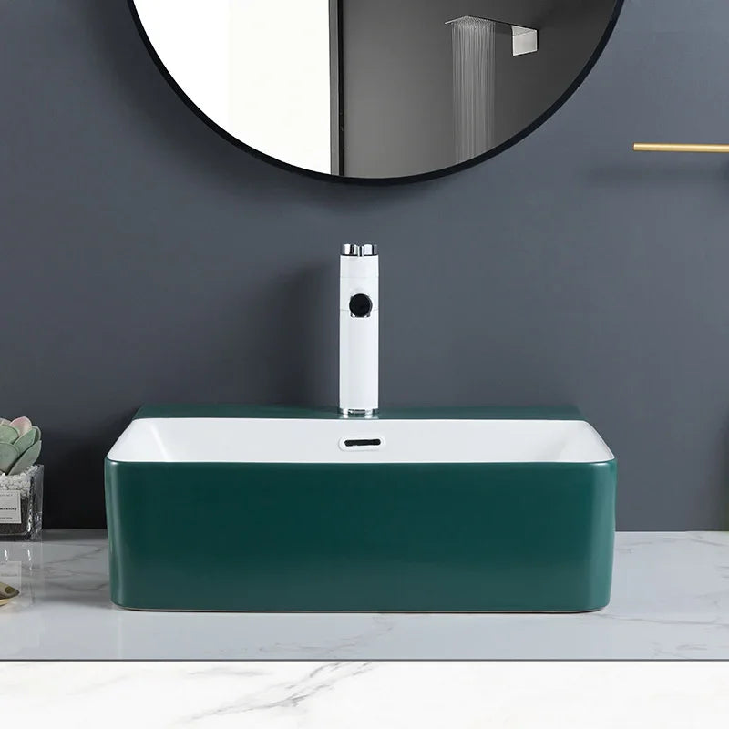 Zilver Art Wash Basin | White Ceramic Vessel Basin ZARTB112