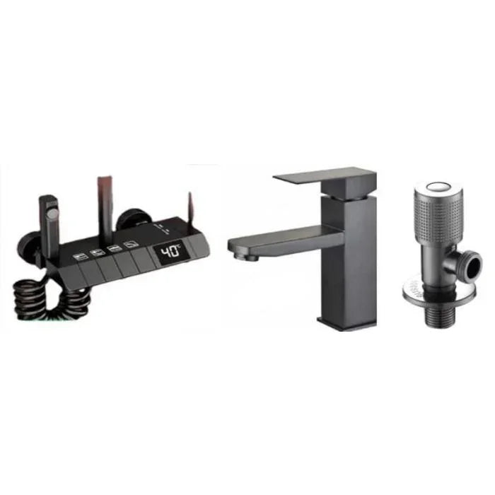 Thermostatic Digital Display Shower Set | Piano-Key Rainfall System