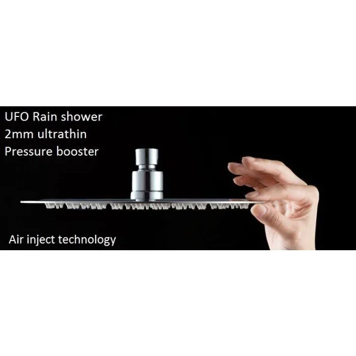 12-Inch Chrome Overhead Rain Shower | Modern Shower Head